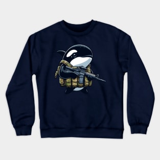 Tactical Orca Majesty Tee: Where Strength Meets Oceanic Elegance Crewneck Sweatshirt